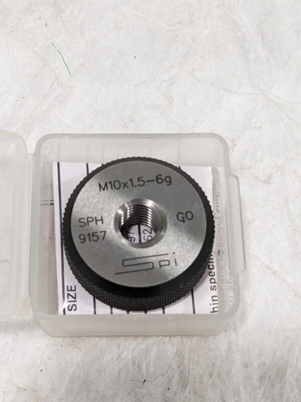 SPI Threaded Ring Gage: M10 x 1.50 Thread, Metric, Class 6G, Go 34-485-3