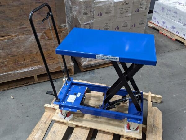 Pro Source Hydraulic Scissor Lift Cart 400 lb Capacity 27 x 17 Platform