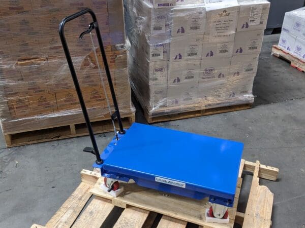 Pro Source Hydraulic Scissor Lift Cart 400 lb Capacity 27 x 17 Platform