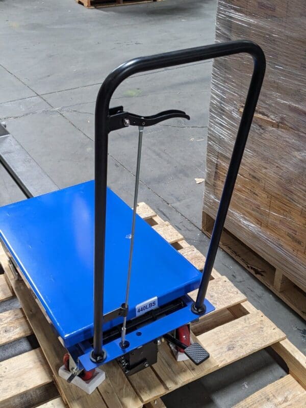 Pro Source Hydraulic Scissor Lift Cart 400 lb Capacity 27 x 17 Platform