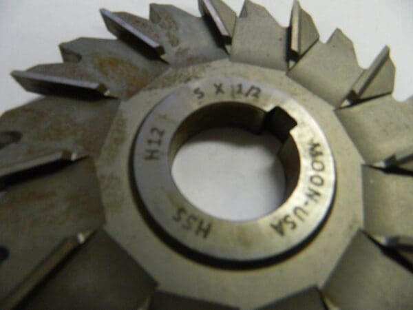 Moon 1/2" x 5" HSS 24 Tooth Side Milling Cutter STM5500-1