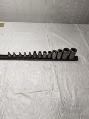 SK Standard Socket Set: 13 Pc, 1/2";1/4";3/8" Drive, E4 to E24 Socket 19761