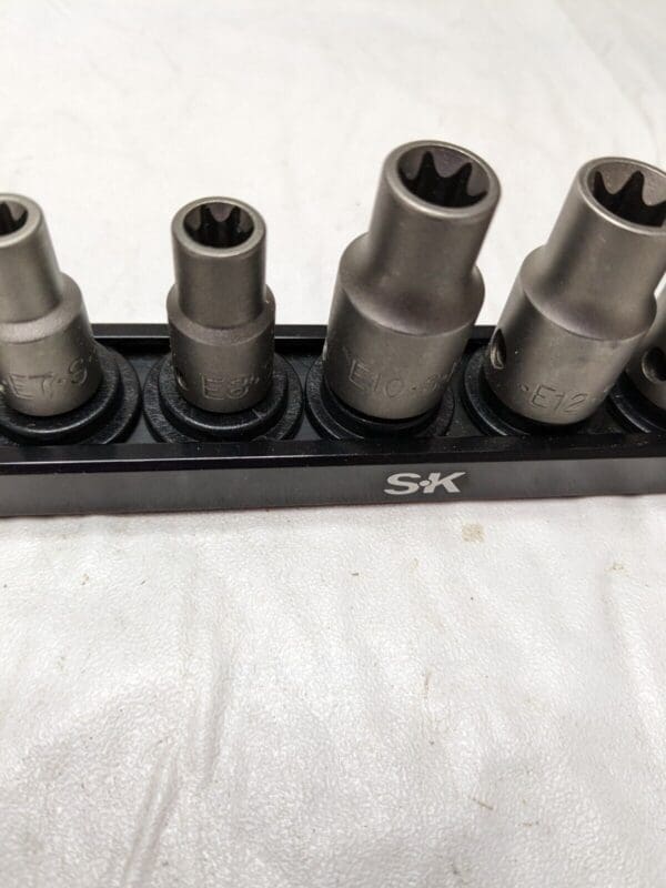 SK Standard Socket Set: 13 Pc, 1/2";1/4";3/8" Drive, E4 to E24 Socket 19761