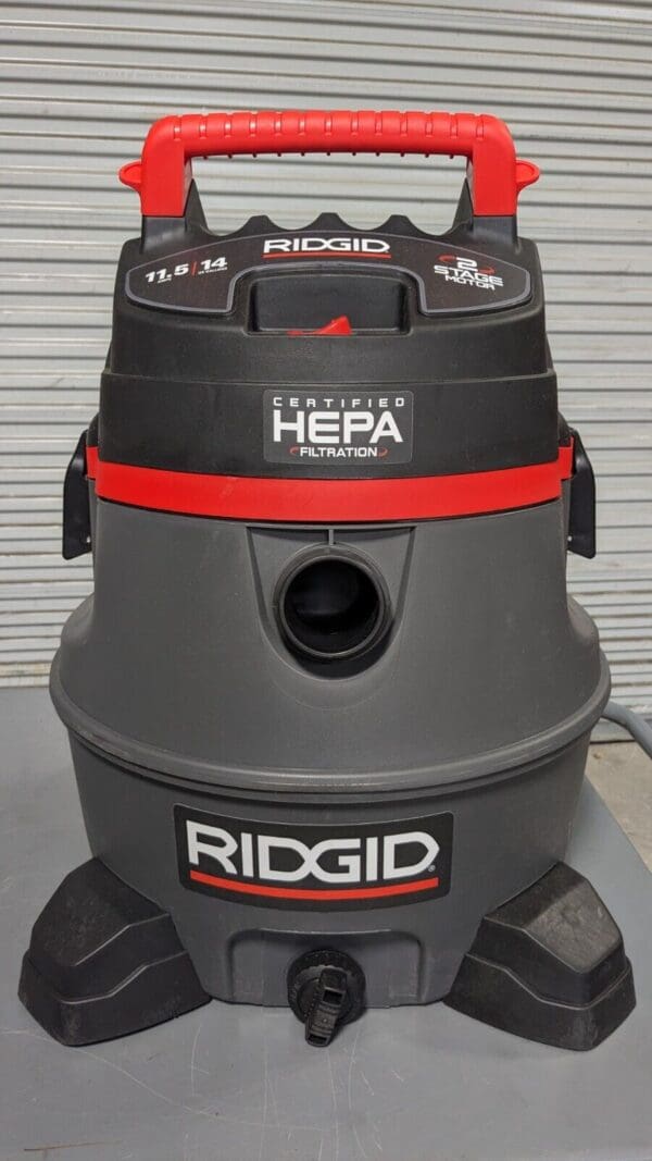 RIDGID Wet/Dry Vacuum Electric 14 gal HEPA Filter Polyethylene Tank 50368 New