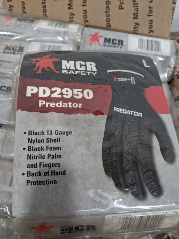 MCR General Purpose Work Glove: Sz L, Nitrile Coated, Nylon Blend Qty 11 PD2950L