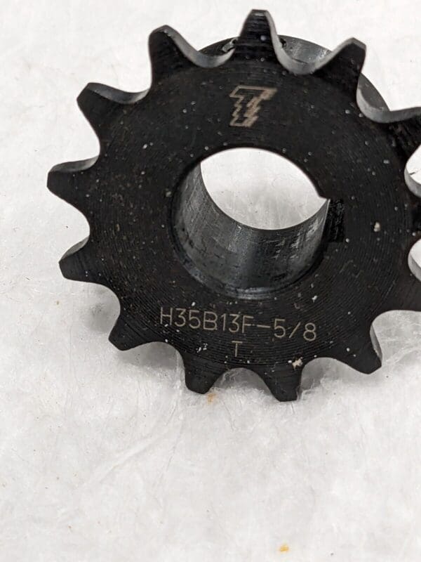 U.S. TSUBAKI Finished Bore Sprocket: 13 Teeth, 3/8" Pitch, 5/8" Bore 35B13FJ