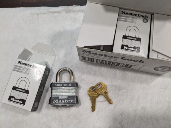 MASTER LOCK 6pk ofPadlock: Laminated Steel, Keyed Different 3