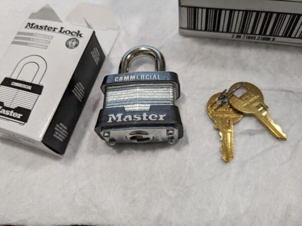 MASTER LOCK 6pk ofPadlock: Laminated Steel, Keyed Different 3