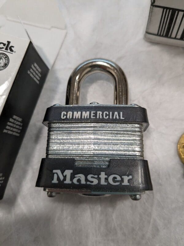 MASTER LOCK 6pk ofPadlock: Laminated Steel, Keyed Different 3