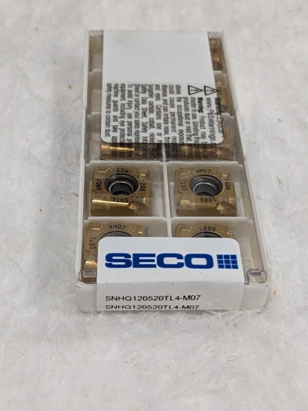 SECO Milling Insert: SNHQ120520TL4-M07 F40M, Solid Carbide Qty 10 02526635