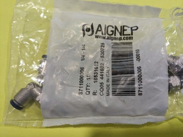 AIGNEP 10pk Push-To-Connect Tube to Universal Thread Tube Fitting 87110-04-04