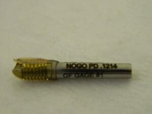 GF Gage No Go Single End Gage 6-32 Thread Class 2B 0.1214" Pitch 287383