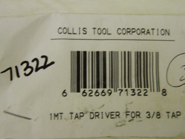 Collis Tool Split Sleeve Tapping Driver 1MT for 3/8" Tap QTY 4 71322