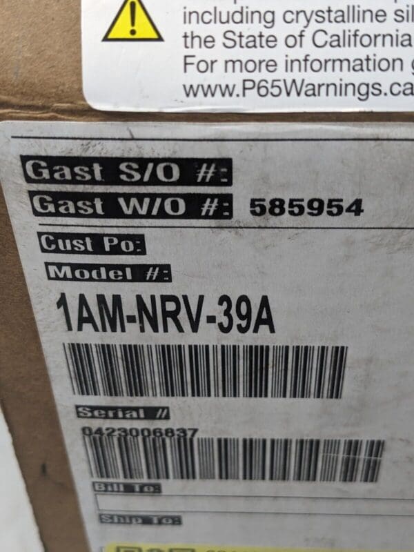 GAST Reversible Hub Air Actuated Motor 1AM-NRV-39A