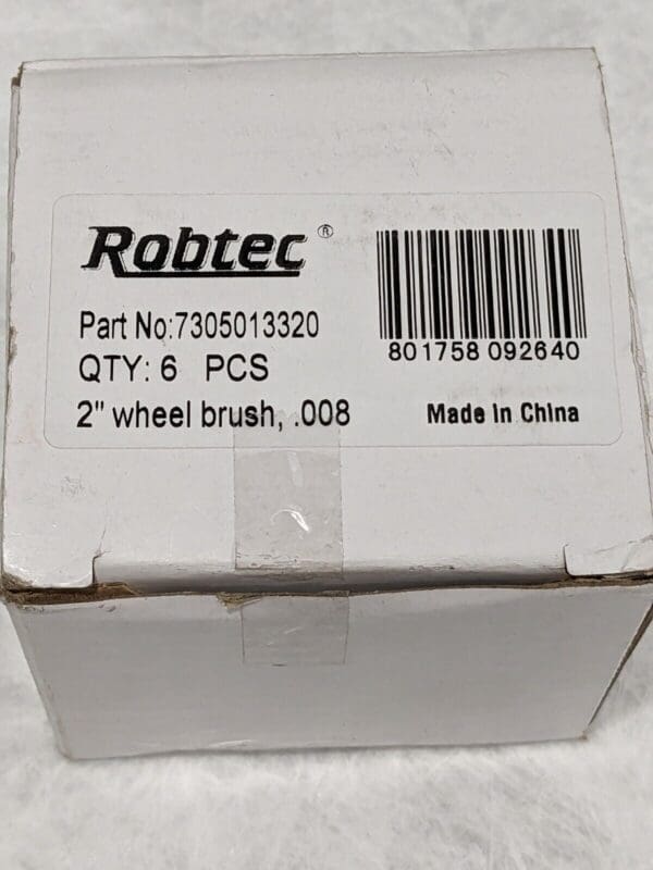 Robtec Wheel Brush: 2" Wheel Dia, Crimped 1/2" Hole, 20,000 RPM Qty 6 7305013320