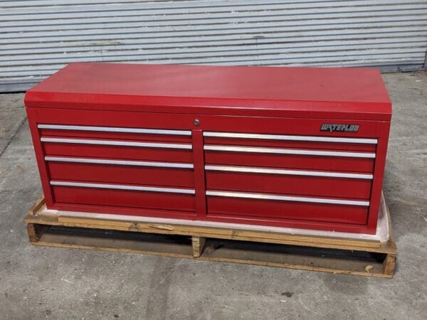 Waterloo Top Chest Tool Box 8-Drawer 52" W x 18" D 20" H Steel Red PCH-528RD