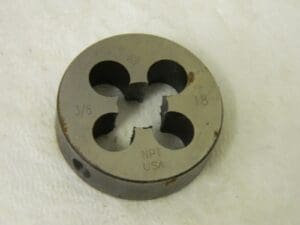 Cle-Line 3/8-18 NPT x 2" OD Round Non-Adjustable Pipe Die C65496