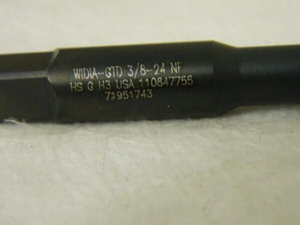 Widia GTD Spiral Point Tap 3/8-24 H3 3FL HSS 18956