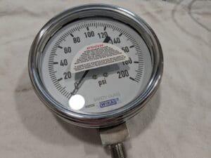 WIKA Pressure Gauge: 4" Dial, 0 to 1,000 psi, 1/4" Thread 9699185