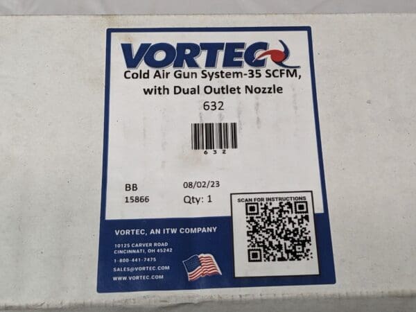 Vortec Dual Nozzle Cold Air Gun 632 INCOMPLETE