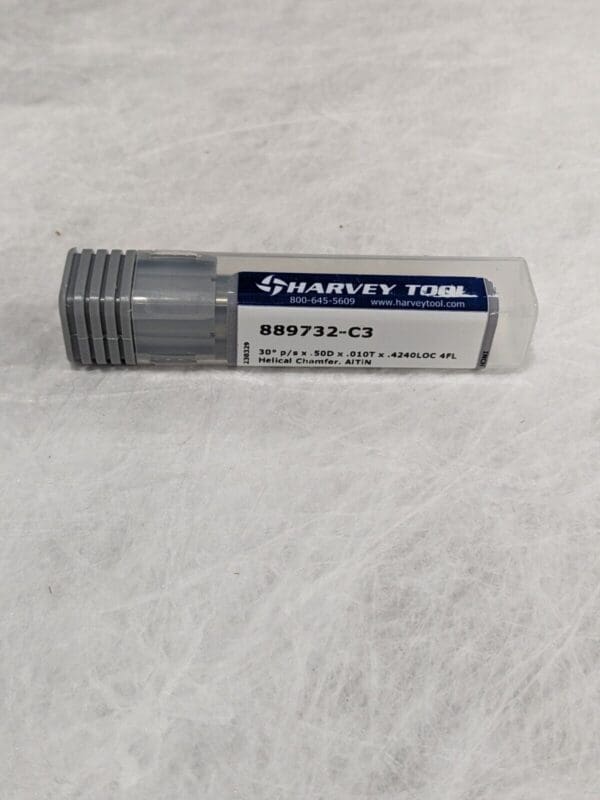 HARVEY TOOL Chamfer Mill: 1/2" Dia, 4 Flutes, Solid Carbide 3" OAL 889732-C3