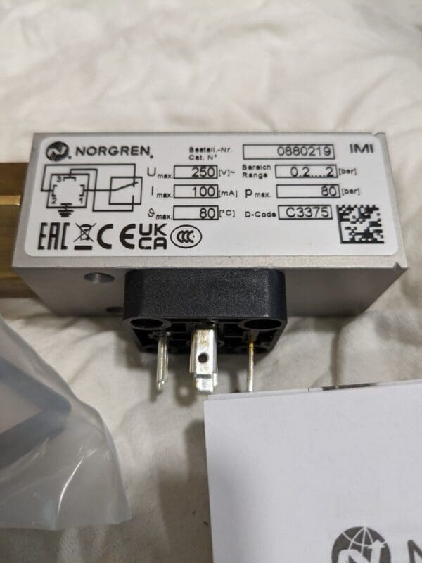 Norgren | Pressure Switch 0.2 – 2 Bar 0880219