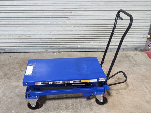 WorkSmart Hydraulic Scissor Lift Cart 770 lb Capacity 35 x 20 Platform USED