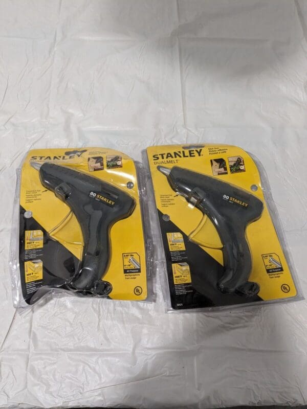 STANLEY Hot Melt Glue Gun: Electric, Gray & Yellow Qty 2 GR25