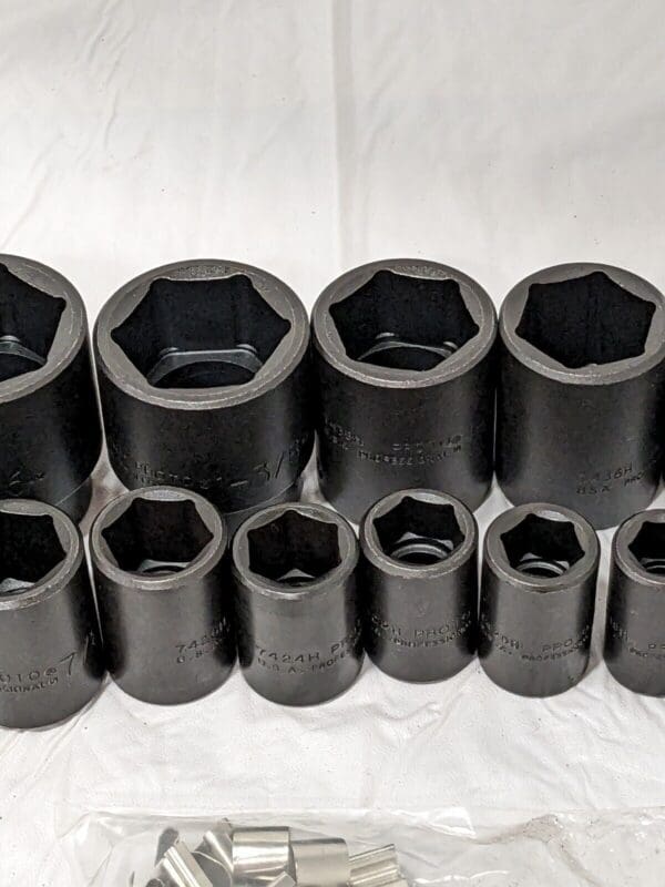 PROTO Impact Standard Socket Set 17 Pc, 1/2" Drive, 3/8-1-1/2" J74106 INCOMPLETE