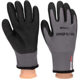 PRO-SAFE Work Gloves: Sz Med, Nitrile-Coated Nitrile & Nylon Qty 48 MSCDMFNM