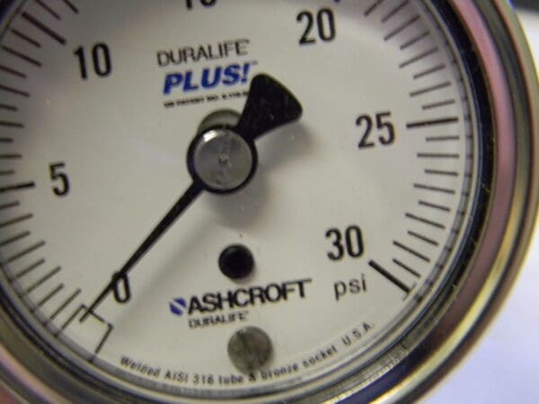 Ashcroft Pressure Gauge 2-1/2" x 1/4" 0 to 30 psi 94577XLL