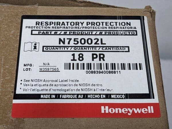 18 PACKS OF 2 Honeywell North Acid Gas (AG) Respirator Cartridges N75002L