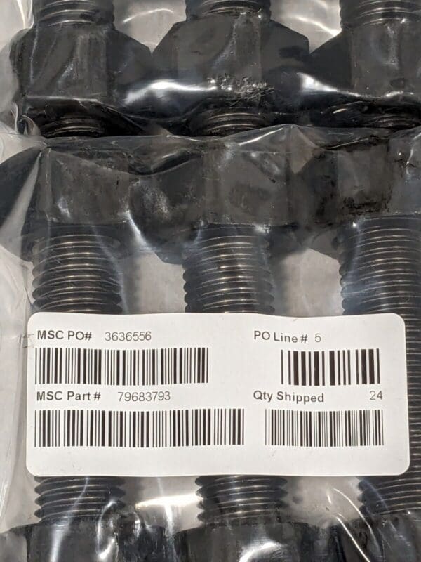 Fully Threaded Stud with Nut 7/8-9, 4-3/4" Long, Uncoated, Steel Qty 12 79683793