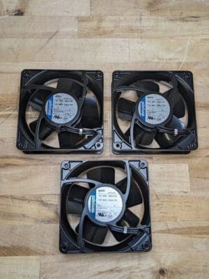 Lot of 3 EBM Papst Square Tube AC Axial Fan 119mm x 119mm x 38mm 115v 4600X