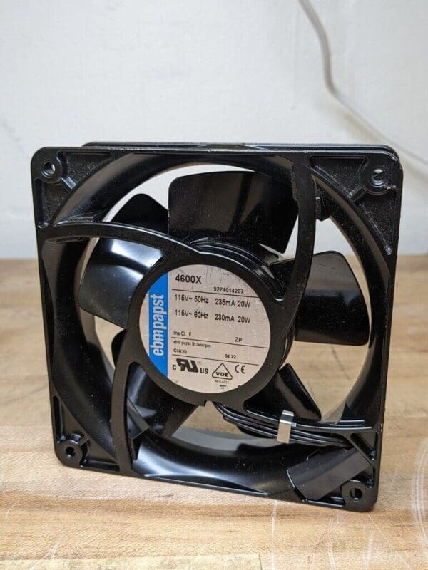 Lot of 3 EBM Papst Square Tube AC Axial Fan 119mm x 119mm x 38mm 115v 4600X