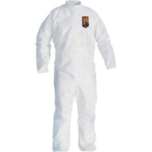 KleenGuard A30 Breathable Disposable Zipper Coverall White Case of 25 XL 46004