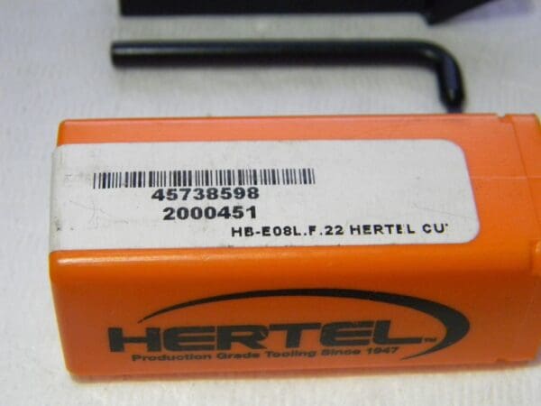 Hertel 1.18 Left Hand Cut Indexable Cutoff Toolholder HB-E08L.F22 2000451