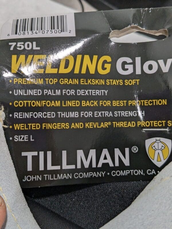 TILLMAN ELSKIN Welding/Heat Protective Glove Sz L Qty 1 Pair 750L