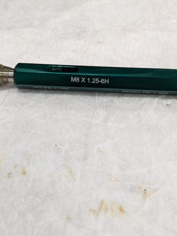 GF GAGE Plug Thread Gage: M8x1.25 Thread, 6H, Go & No Go W0801256HS