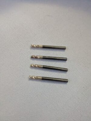 ACCUPRO Square End Mill: 1/8" Dia, 1/4" LOC,3 Fl SolidCarbide 4pcs 35012504N08c5