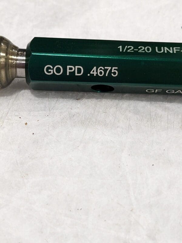 GF GAGE Set Plug Gage: 1/2-20 UNF, Go Class 2B, 3" Handle HL0500202AGSE