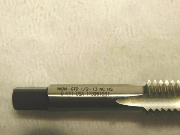 Widia GTD Hand Tap 2Pk 1/2"-13 H11 4-Flute HSS Plug Chamfer 14297