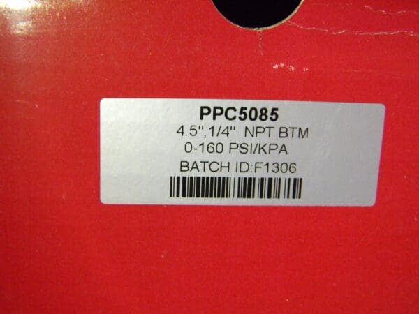 Winters Pressure Gauge 4-1/2" x 1/4" 0 to 160 Scale Range #PPC5085