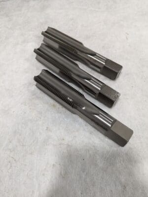 HERTEL Tap Set: 1-1/8-12 UNF, 4 FL, High Speed Steel, Bright Finish 07680010