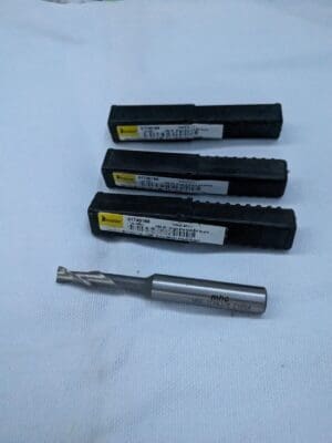 Square End Mill 4pk: 1/4" Dia, 5/8" LOC, 2 Fl HSS 720-1175