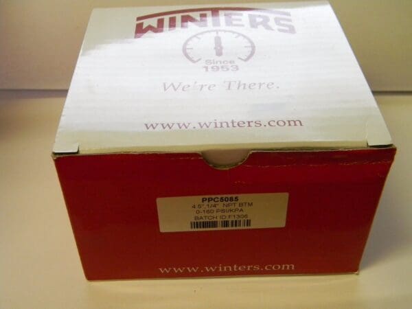 Winters Pressure Gauge 4-1/2" x 1/4" 0 to 160 Scale Range #PPC5085