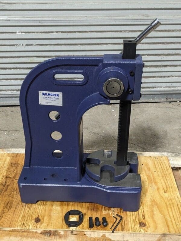 Palmgren Single Leverage Arbor Press 3 Ton Max Pressure 9661301