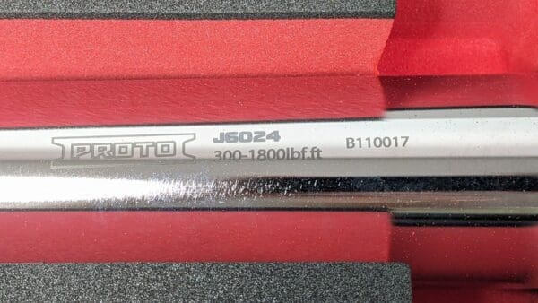 Proto Torque Wrench 1"Drive 300-1800 Ft-Lbs Capacity w/Certificate J6024