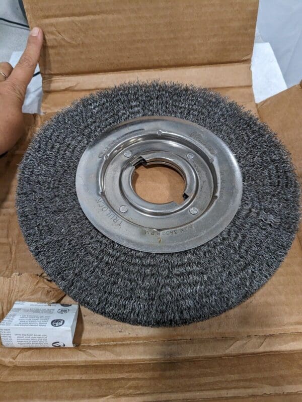 WEILER Wheel Brush: 10" Wheel Dia, 1-1/8" Face Width, Crimped 06150