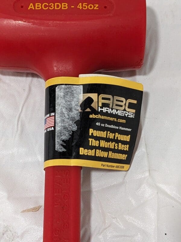 ABC HAMMERS 2.8 lb Polyurethane Dead Blow Hammer ABC3DB